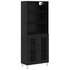 vidaXL Buff&ecirc; 2 unid. Carvalho Preto 69,5 x 34 x 180 cm