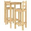 vidaXL 3 pcs conjunto de bar pinho maci&ccedil;o