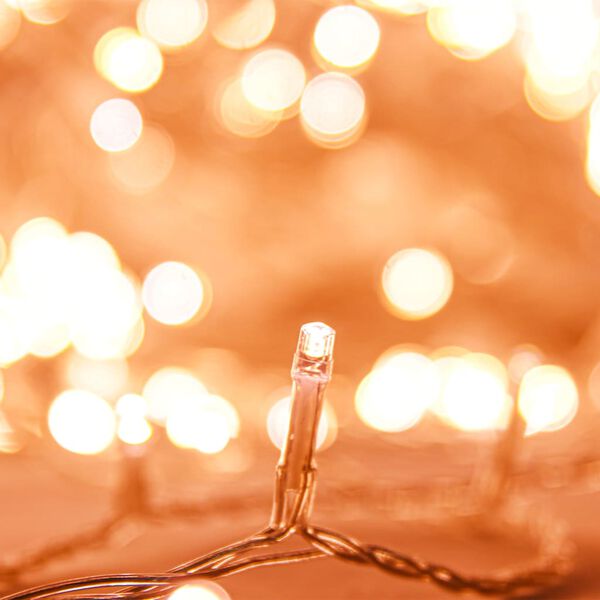 vidaXL Cordão de luzes com 400 luzes LED 40 m PVC branco quente