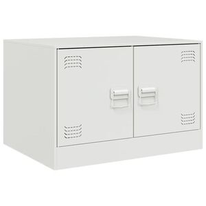 vidaXL Mesa de centro 67x50x44 cm a&ccedil;o branco