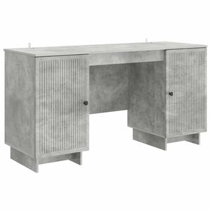 vidaXL Mesa Cinzento Cimento Derivados de Madeira 142,5 x 50 x 75 cm