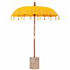 vidaXL Parasol Balin&ecirc;s com Base Amarelo 185 x 185 x 260 cm
