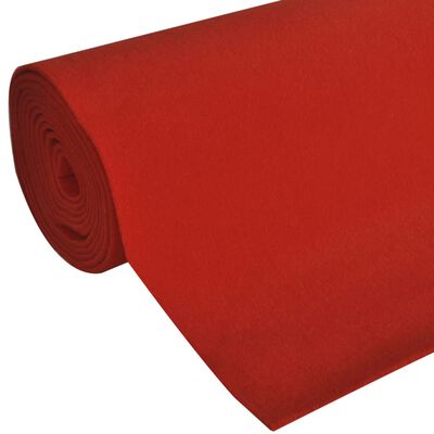 VidaXL Tapete vermelho 1 x 5 m, pesado 400 g/m2