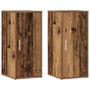 vidaXL Sapateiras 2 pcs 32x35x70 cm derivados de madeira madeira velha