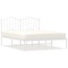 vidaXL Estrutura de cama com cabeceira 150x200 cm metal branco