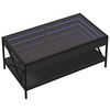 vidaXL Mesa de centro luzes LED Infinity 90x50x38 cm preto