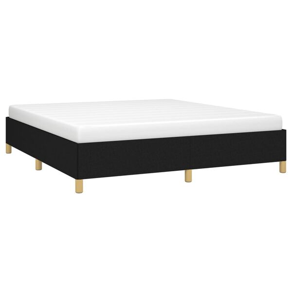 vidaXL Estrutura de cama sem colch&atilde;o 160x200 cm tecido preto