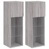 vidaXL M&oacute;veis de TV com luzes LED 2 pcs 30,5x30x90 cm cinzento sonoma