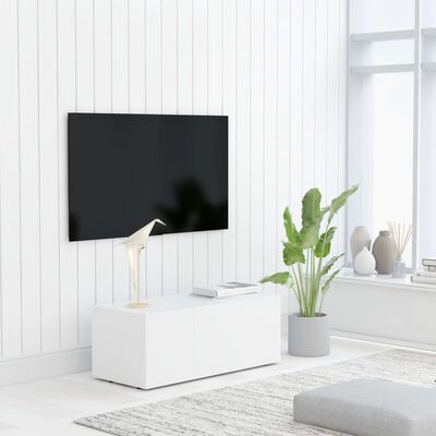 vidaXL Móvel de TV 80x34x30 cm contraplacado branco