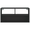 vidaXL M&oacute;vel para TV 80x31x39,5 cm derivados de madeira/metal preto