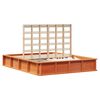 vidaXL Estrutura da Cama Marrom Cera 150 x 200 cm