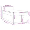 vidaXL Cama boxspring com colch&atilde;o 120x190 cm tecido cinzento-escuro