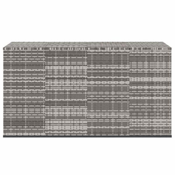 vidaXL Caixa para almofad&otilde;es de jardim 194x100x103 cm vime PE cinzento