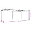 vidaXL P&eacute;rgola com toldo retr&aacute;til 589x292x230 cm cor creme