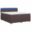 vidaXL Cama Box Spring com Colch&atilde;o e LED Marrom Escuro 180 x 200 cm