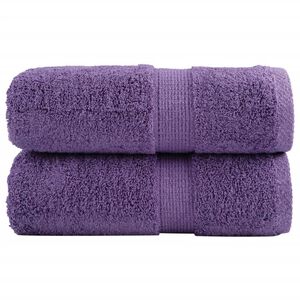 vidaXL Toalhas de rosto premium SOLUND 2 pe&ccedil;as Roxo 30x30 cm 600 g/m&sup2;