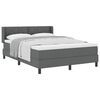 vidaXL Cama box spring com colch&atilde;o Cinzento escuro 140 x 200 cm