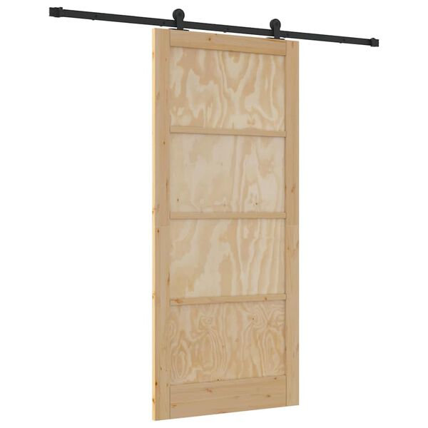 vidaXL Porta Deslizante ORKDAL Castanho 93 x 211 cm