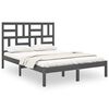 vidaXL Estrutura cama pequena casal 120x190 cm pinho maci&ccedil;o cinza