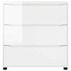 vidaXL Arm&aacute;rio de arruma&ccedil;&atilde;o Branco Brilhante 80 x 31 x 81 cm