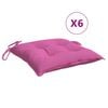 vidaXL Almofad&otilde;es de cadeira 6 pcs 50x50x7 cm tecido oxford rosa