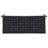 vidaXL Almofad&otilde;es p/ banco jardim 2 pcs 120x50x7cm tecido xadrez preto