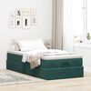 vidaXL Estrutura de cama otomana colch&atilde;o 90x200 cm veludo verde escuro