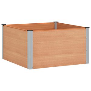 vidaXL Canteiro de jardim elevado Castanho 100 x 100 x 54 cm