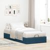 vidaXL Otomano Bed Frame No Colch&atilde;o Azul Escuro 80x200 cm Veludo