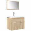 vidaXL 3 pcs conj. m&oacute;veis casa banho derivados madeira carvalho sonoma