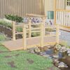 vidaXL Ponte de jardim com corrim&otilde;es 150x67x56 cm abeto maci&ccedil;o