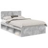 vidaXL Estrutura da Cama com cabeceira Concreto 120 x 190 cm