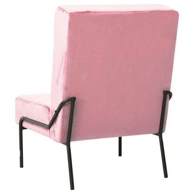 vidaXL Cadeira de descanso 65x79x87 cm veludo rosa