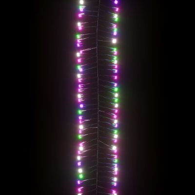 vidaXL Cordão luzes agrupadas 400 luzes LED 7,4 m PVC pastel multicor