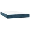 vidaXL Cama box spring c/ colch&atilde;o/LED 120x200 cm veludo azul-escuro