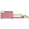 vidaXL Sof&aacute;-cama com gavet&atilde;o e gavetas 100x200 cm veludo rosa