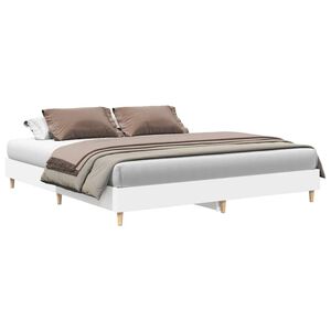 vidaXL Estrutura de cama sem colch&atilde;o 160x200 cm branco