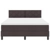 vidaXL Cama Box com colch&atilde;o Marrom Escuro 140 x 190 cm tecido