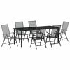 vidaXL Conjunto de Jantar para Jardim 7 unid. Antracite