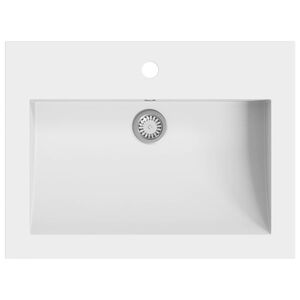 vidaXL Lavat&oacute;rio de granito 600x450x120 mm branco