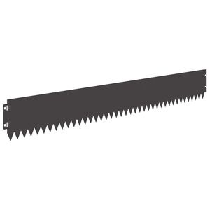 vidaXL Acabamento para Gramado 10 pcs 103 x 15 cm A&ccedil;o Preto