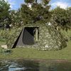 vidaXL Tenda de pesca Camuflagem 514 x 465 x 187 cm Poliéster