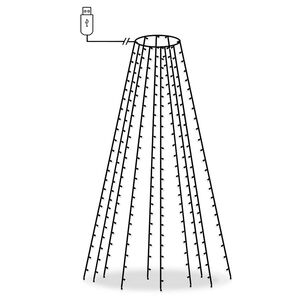 vidaXL Cord&atilde;o de luzes para &aacute;rvore de Natal 250 luzes LED 250 cm