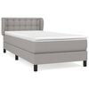 vidaXL Cama com molas/colch&atilde;o 90x190 cm tecido cinzento-claro