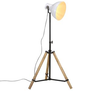 vidaXL Candeeiro de p&eacute; 25 W 75x75x90-150 cm E27 branco