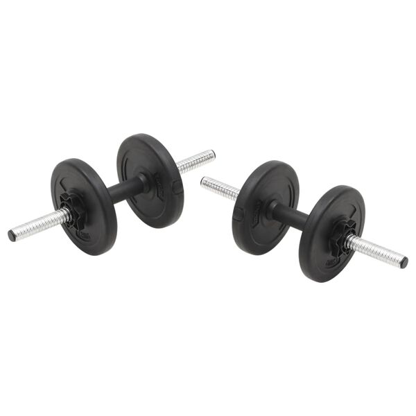 vidaXL Conjunto de barras e discos 30 Kg