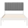 vidaXL Estrutura de Cama com Cabeceira Estofada Cinzento-claro