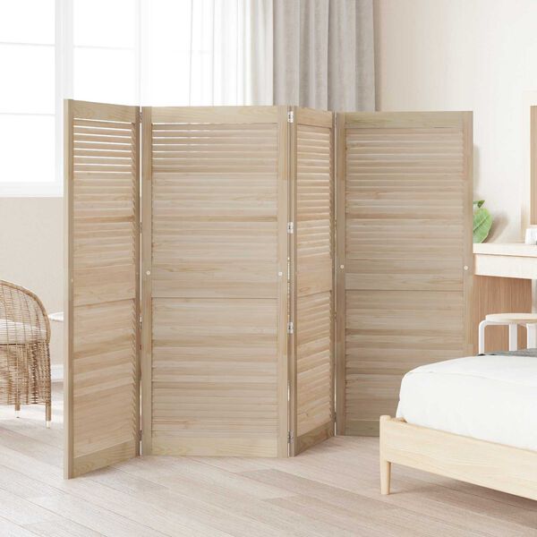 vidaXL Porta de Arm&aacute;rio com porta 4 pcs Natural 140.5 x 2 x 59.5 cm