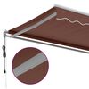 vidaXL Toldo retrátil automático 350x250 cm castanho