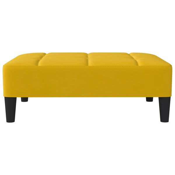 vidaXL Apoio de p&eacute;s 78x56x32 cm veludo amarelo